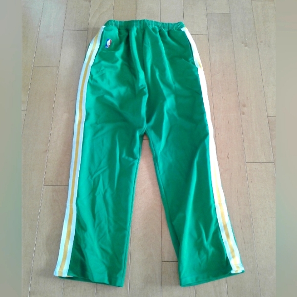 Boston celtics NBA hardwood classics green shooting warm-up track pants Size XL - Picture 2 of 8